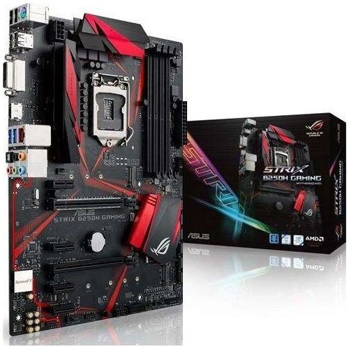 MOTHERBOARD ASUS ROG STRIX B250H GAMING, LGA1151 7ma/6a GENERACION Core i7/i5/I3/PENTIUM CHIPSET B250, 4x DIMM DDR4 MAX 64 GB,