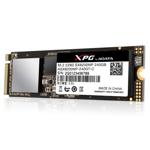 UNIDAD SSD M.2 ADATA XPG SX8200 PCI-E Gen3x4 240GB (ASX8200NP-240GT-C)
