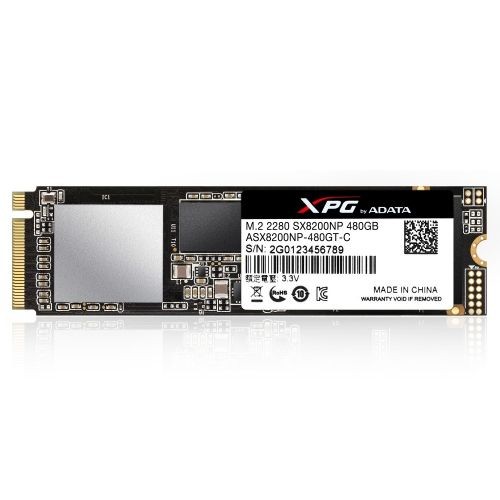 UNIDAD SSD M.2 ADATA XPG SX8200 PCI-E Gen3x4 480GB (ASX8200NP-480GT-C)