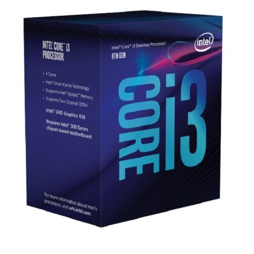 CPU INTEL CORE I3-8100 4 CORE, 6MB, 3.6GHZ, 1151