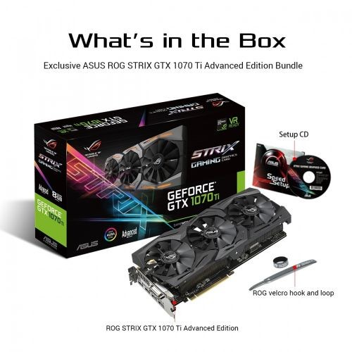 TARJETA DE VIDEO ASUS ROG-STRIX-GTX1070TI-A8G-GAMING 8GB GDDR5 DVI/HDM