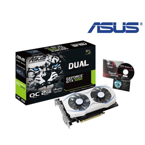 TARJETA DE VIDEO ASUS DUAL-GTX1050-O2G 2GB GDDR5 128BIT DVI/HDMI/DPOR