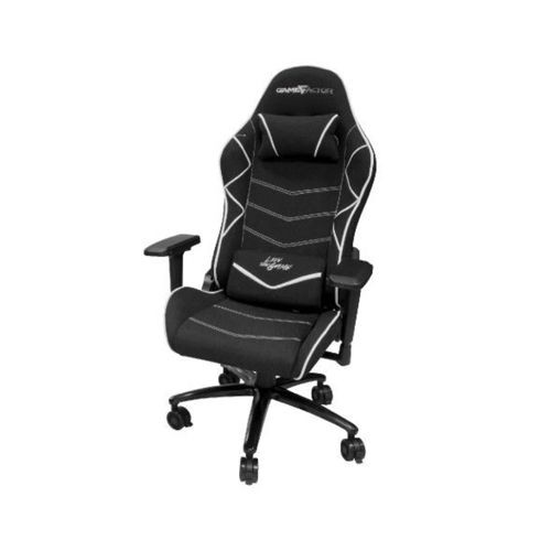 SILLA GAME FACTOR TELA RECLINABLE 4D ESTRELLA METAL NEGR-BCO CGC600-WH
