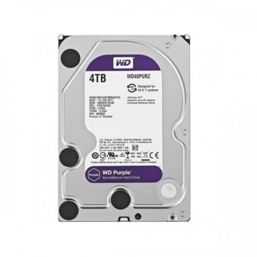 DISCO DURO INTERNO WD 4TB 3.5" WD40PURZ. 64MB SATA3 5400RPM PURPLE