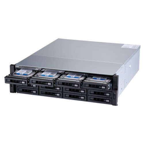 UNIDAD DE ALMACENAMIENTO NAS QNAP 3U 16-bay NAS/iSCSI IP-SAN, AMD R series 4-core 2.1GHz, 16GB RAM, 10GbE connectivity, Redunda