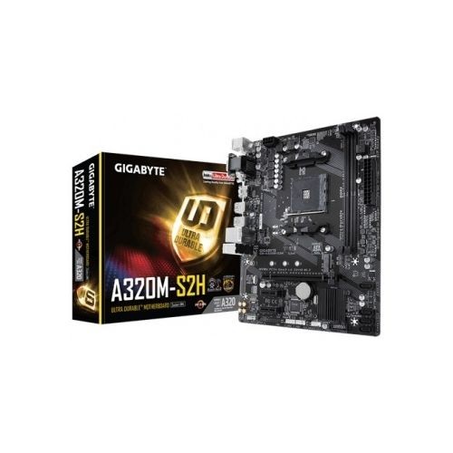 MOTHERBOARD GIGABYTE A320M-S2H Micro ATX AM4 Socket CHIPSET AMD A320 2 x DDR4 DIMM up to 32 1 x D-Sub 1 x DVI-D 1 x HDMI