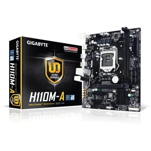 MOTHERBOARD GIGABYTE GA-H110M-A INTEL 6ta/7ma GENERACION H110 2xDDR4 DIMM HASTA 32GB HDMI 4 SATA 1xPCIE EXPRESS x16 2xPCIE x1 1