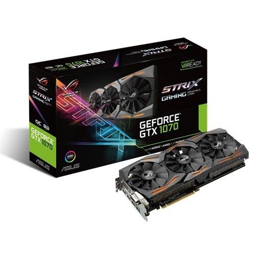 TARJETA DE VIDEO ASUS STRIX-GTX1070-O8G-GAMING 8GB GDDR5 256BIT CAJA