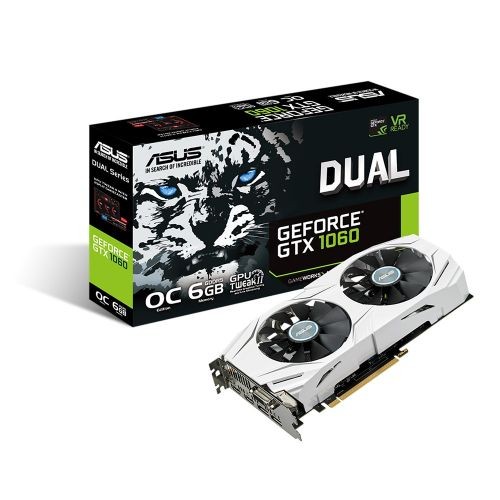 TARJETAS DE VIDEO ASUS ASUS VC DUAL-GTX1060-O6G, NVIDIA GEFORCE GTX 1060, PCI EXPRESS 3.0, OPEN GL 4.5, GDDR5 6GB, MAX RESOLUTI