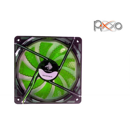 VENTILADOR EAGLE WARRIOR 12 CM LED VERDE 12EGW-G
