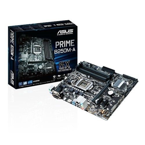 MOTHERBOARD ASUS PRIME B250M-A, SOCKET 1151 7ma/6ta GENERACION INTEL CORE I7/I5/I3/PENTIUM/CELERON, CHIPSET B250, 4 X DIMM DDR4