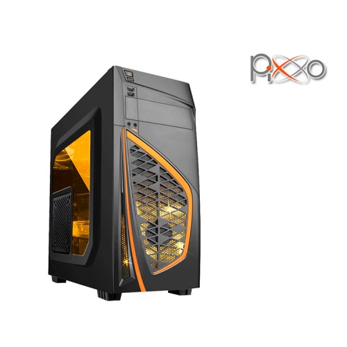 GABINETE PIXXO CS EAGLE WARRIOR NEGRO CG-08R ATX/MICRO ATX LED NARANJA