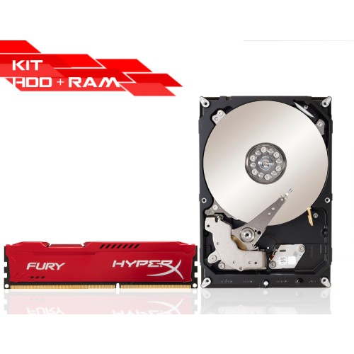 KIT RAM 4GB 1600 + HDD 500GB