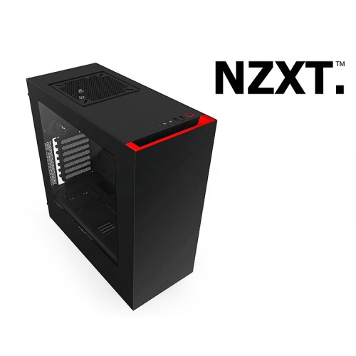 GABINETE NZXT SOURCE S340 NEGRO CON ROJO CA-S340MB-GR